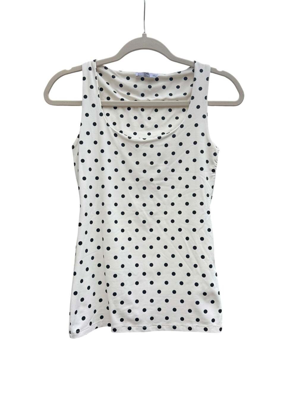Zara Collection Women's Polka Dot Scoop Neck Sleeveless Tank Top
